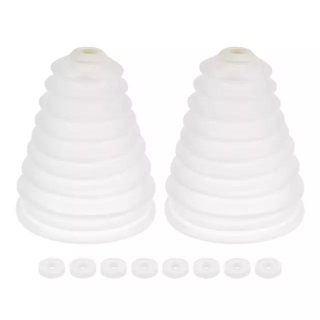 2pzs 130mm Goma Taladro Polvo Cubierta Colector, para Ceniza Cuenco, Blanco