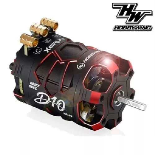 Hobbywing XERUN D10 10.5T Red Motore Brushless Sensored DRIFT 30401135