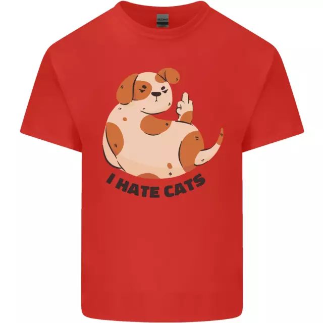 T-shirt per bambini divertenti cani odio gatti 3