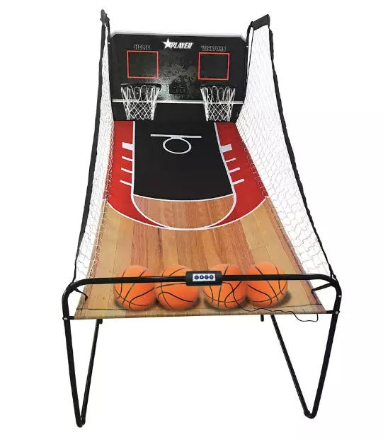 Costway Indoor Basketball Arcade Game Double Electronic Hoops Shot 2 Player  W/ 4 Balls : Target