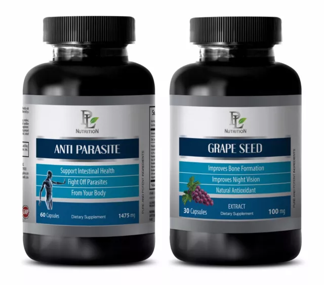 Parasite paracide - ANTI PARASITE-GRAPE SEED 2B COMBO - grape seed Antioxidant