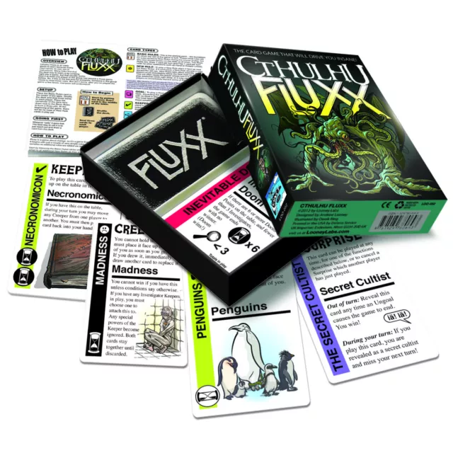Cthulhu Fluxx Ever Changing Card Game Looney Labs HP Lovecraft LOO 052 Family