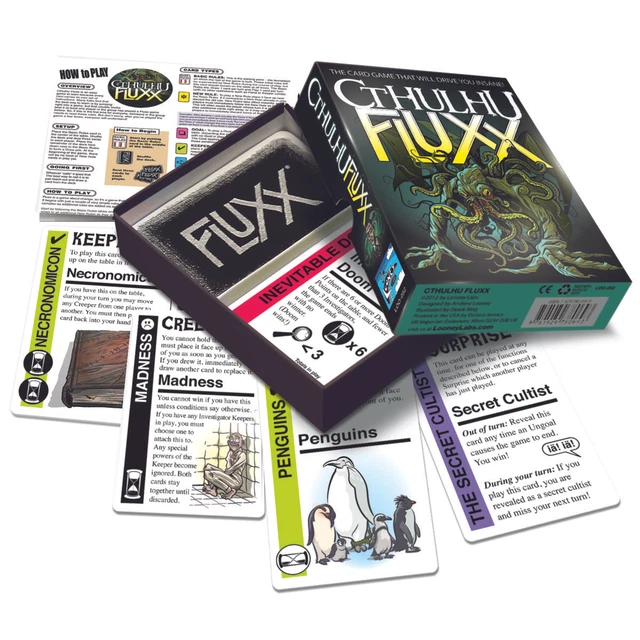 Cthulhu Fluxx Ever Changing Card Game Looney Labs HP Lovecraft LOO 052 Family