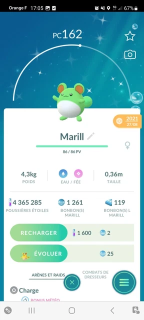 MARILL SHINY POKEMON Go EUR 2,00 - FR