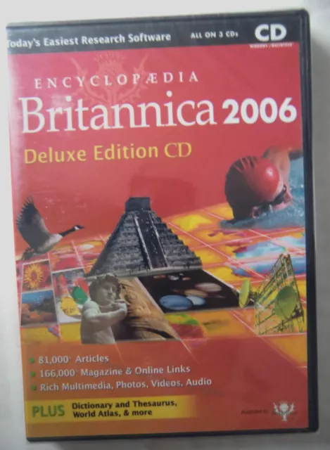 68621 - Encyclopedia Britannica 2006 Deluxe Edition [NEW / SEALED] - PC (2006) W