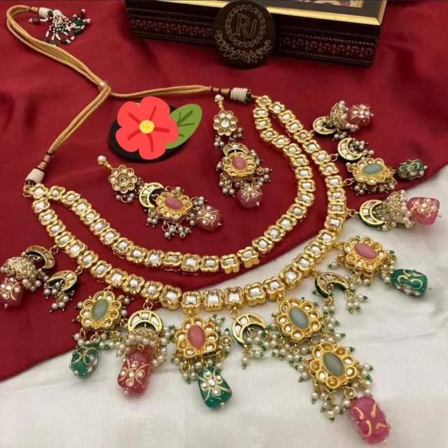 Indischer Bollywood Stil Designer Vergoldet Mode Braut Schmuck Halskette