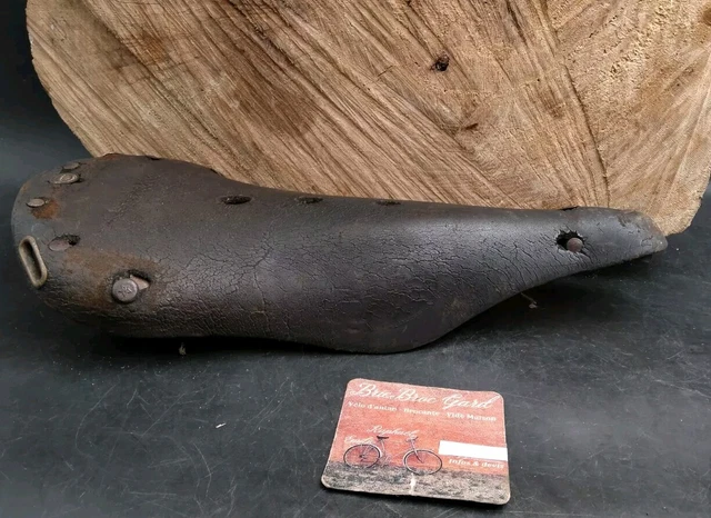 Selle Brooks Cuir Vintage Pour Vélo De Course - Logo Ovale - Fabrication Anglaise