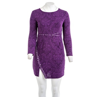 VICKY AND LUCAS Embellished Purple Lace Dress