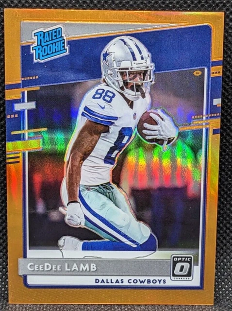 2020 Donruss Optic CeeDee Lamb Orange Prizm Rated Rookie RC #/199 Cowboys