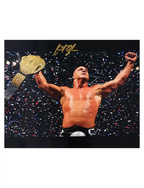 10x8 Zoll Wrestling-Druck signiert von Kurt Angle mit Monopoly-Events COA