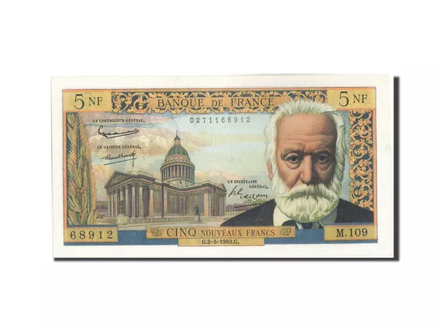 [#206381] Billet, France, 5 Nouveaux Francs, 5 NF 1959-1965 ''Victor Hugo'', 196