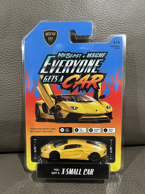 MR BEAST + MSCHF Everyone Gets a Car XS Toy X-Small Car Lamborghini