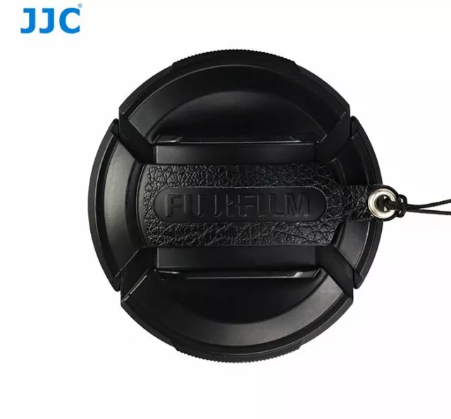 JJC CS-F62 BLACK Leather Lens Cap Keeper for the lens cap of Fujifilm FLCP-62 2