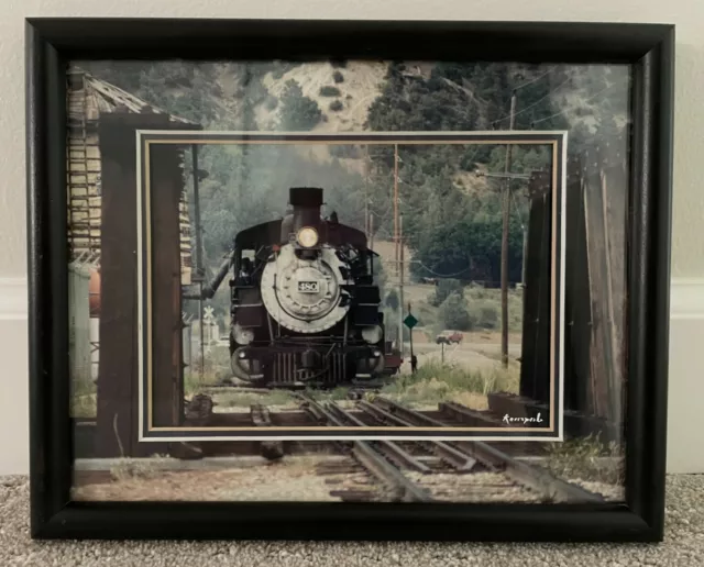 Richard V. Korczynski Locomotive Train - Unique Matted and Framed Picture-1997