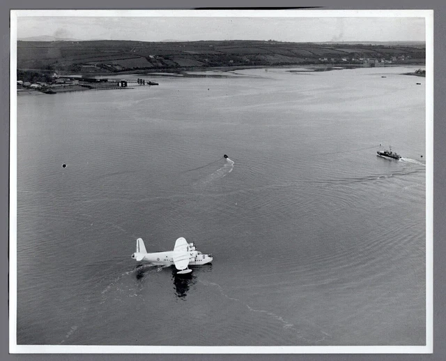 Short Sunderland Flying Boat French Navy Large Original Vintage Press Photo 2