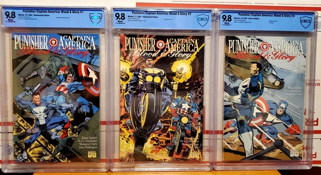 Punisher/Captain America Blood & Glory Complete Set #1 Newstand #2 Newstand #3