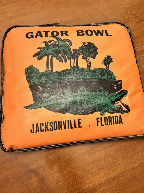 Vintage Gator Bowl Football Stadium Seat Cushion Florida Gators MCM