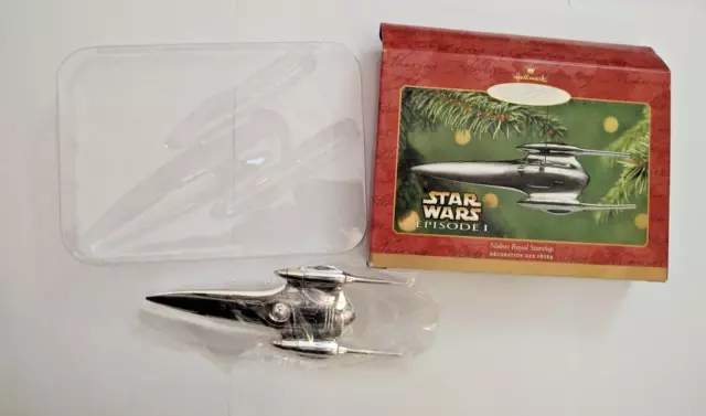 Hallmark Keepsake Ornament Star Wars Episode 1 Naboo Royal Starship Silver