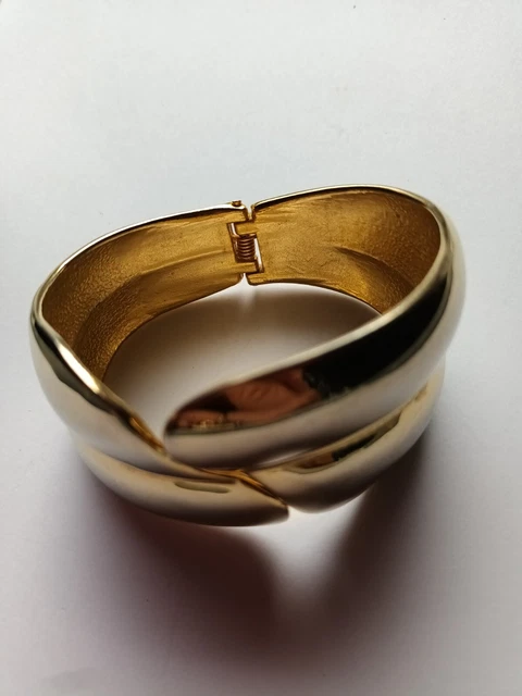 Bracelet Vintage Doré à Charnière Années 70/80 - Alliage Métallique, Occasion