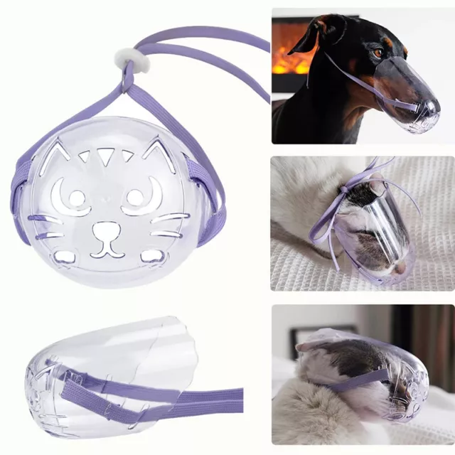 Breathable Cat Dog Muzzle Anti-bite Pet Kitten Mouth Mask Cover Bath CleaniDC