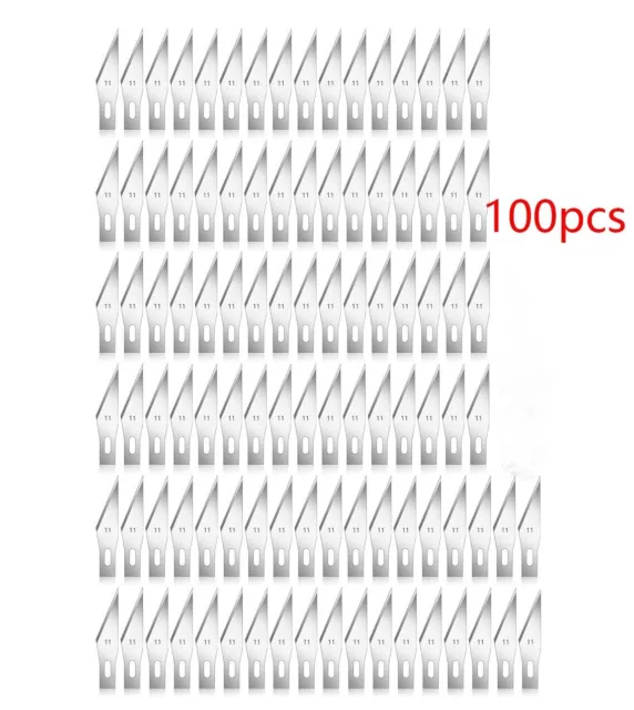 100 PCS Blades #11 Knife style for Exacto x-Acto Hobby For Multi Tool Crafts+BOX
