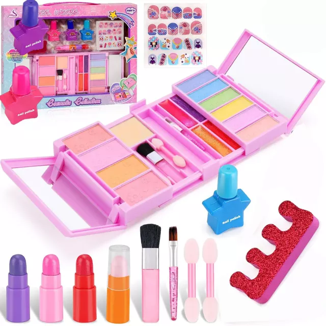 32* Make up Set Mädchen Kosmetik Kinder Schminkset Spielzeug Waschbar für Kind