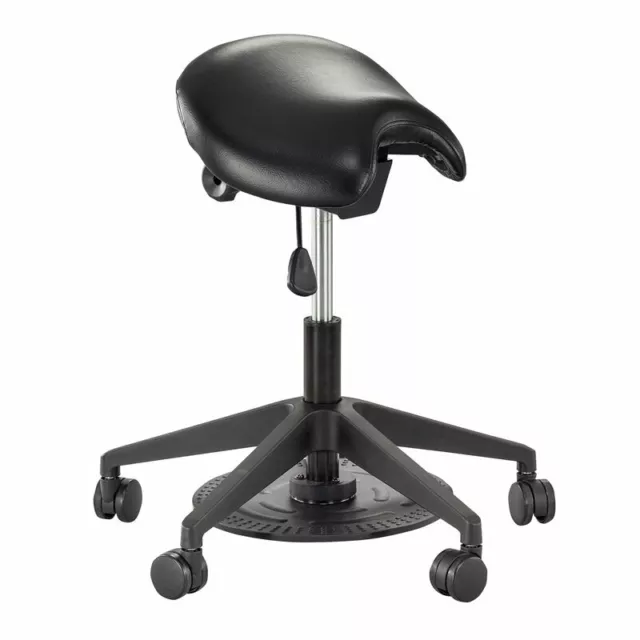 Safco Products Saddle Seat Lab Stool 3438BL Black Vinyl