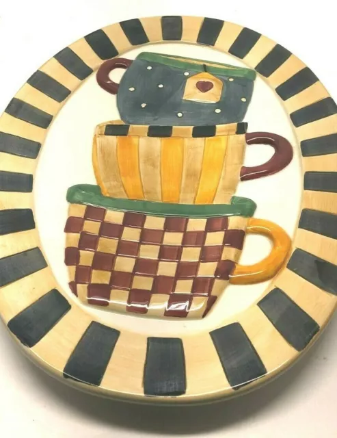 RARE Sakura Debbie Mumm Teapots- Teacups 14" Serving Platter Plate!