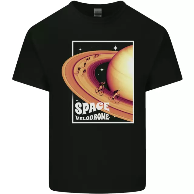 Space Velodrome Cycling Cyclist Bicycle Kids T-Shirt Childrens
