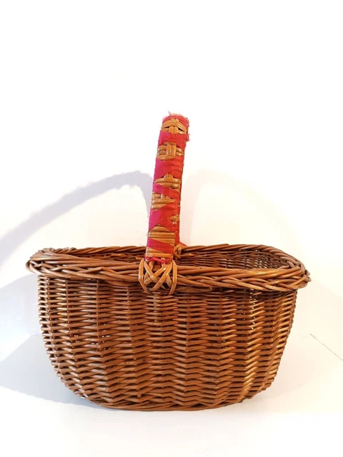 Panier à champignons, panier en osier avec bandoulière 29 x 25 x h 28 cm