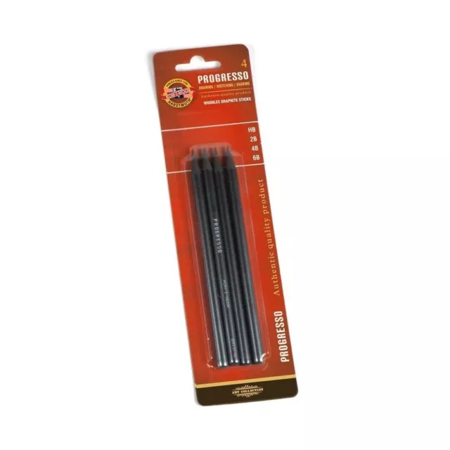 KOH-I-NOOR Jumbo Graphite Woodless Stick 8971 HB 2B 4B 6B Pencil Drawing  Art