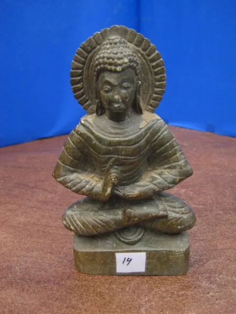 1900's Antik Alt Selten Handgeschnitzt Stein Sammler Religiös Vintage Buddha 14