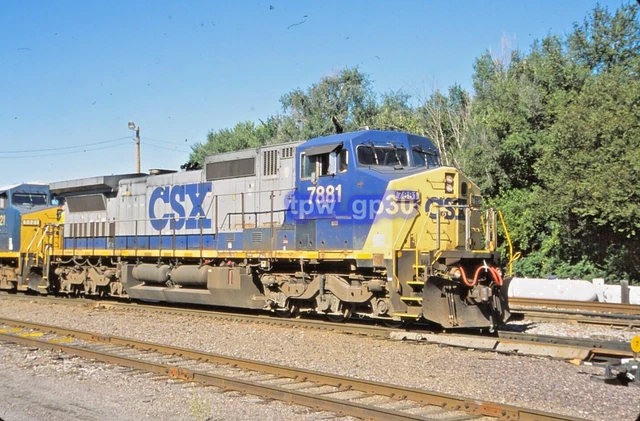 ORIGINAL SLIDE CSX CSXT C40-8W #7881 roster on ALS EUR 3,06 - PicClick DE