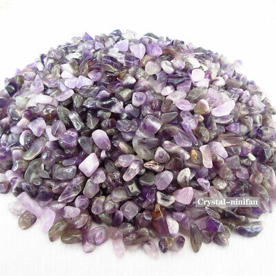 100g Natural Deep  Amethyst Purple Tumbled Quartz Crystal Bulk Lavender Stone