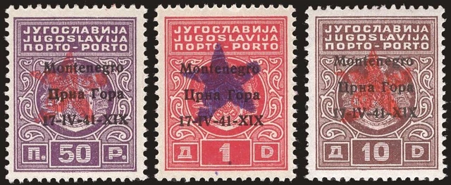 Free Montenegro - Partisans of Ivangrad - 1943/44 - Signatasse di Montenegro