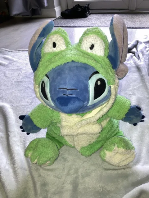 Disney Store Lilo & Stitch Frog Dressing Gown Plush Soft Toy Rare Hard To Find