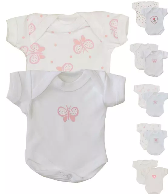 BabyPrem Girls Premature Tiny Baby Clothes Bodysuits Babygrow Vests 1.5 - 7.5lb