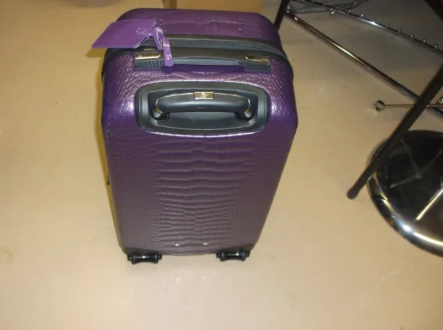 Purple Luggage Suit Case Spinner Travel Trolley Bag Hard Side Wheel Rolling Cart