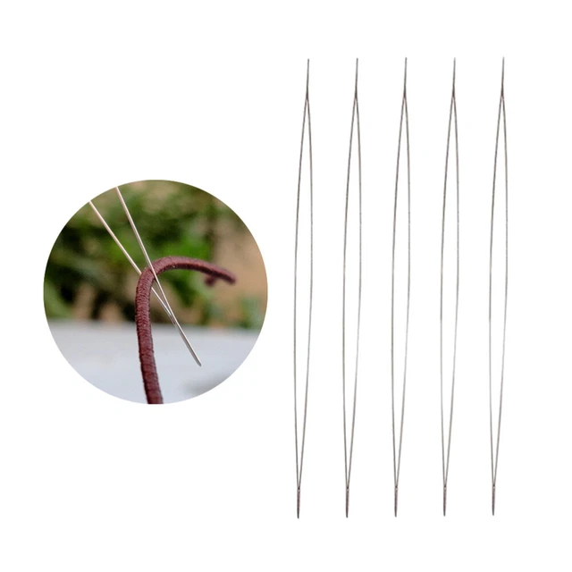 10 PIEZAS Hilo Agujas de Coser Apertura Cuentas de Ojos Grandes Agujas Hágalo usted mismo Herramienta de Mano Acero Inoxidable