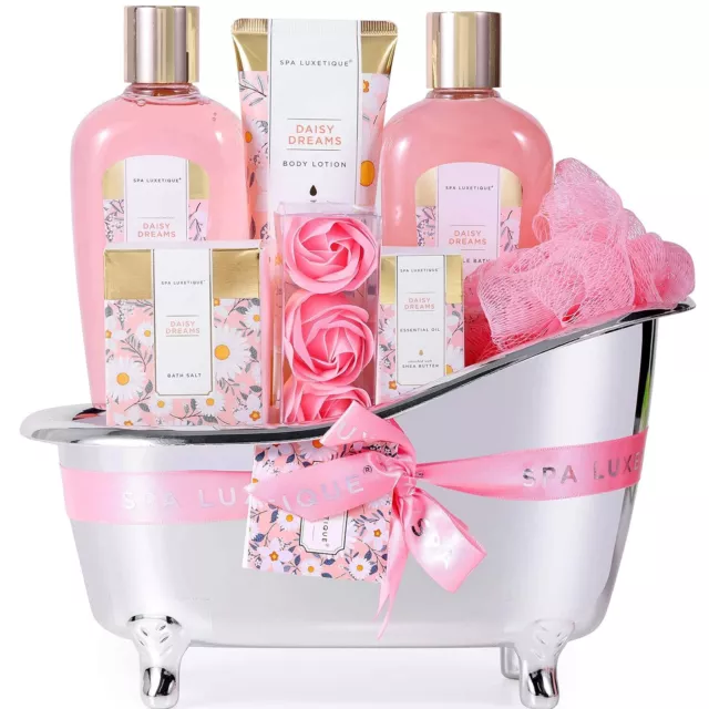 Geschenksets für Frauen-Spa Luxetique Spa-Geschenkset,8pcs Daisy Pamper Bath Set