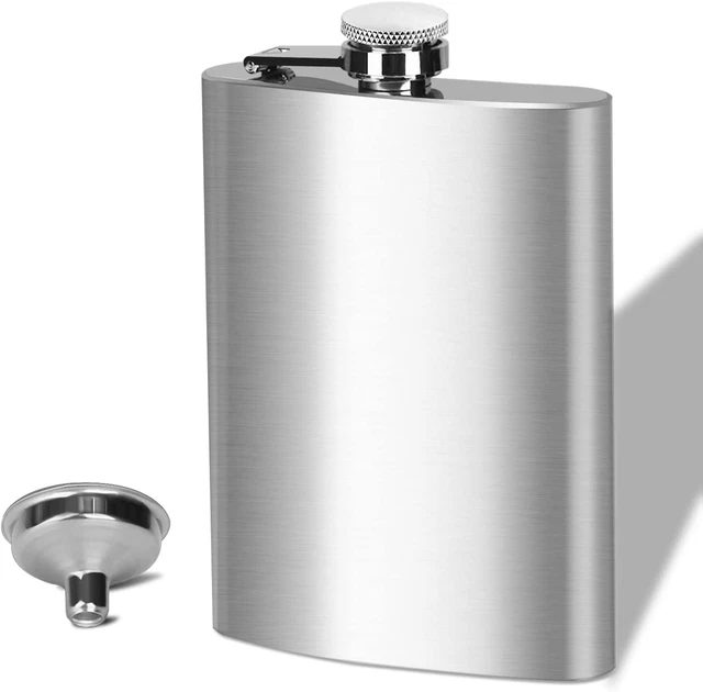 1 4 7 10 oz Licor Acero Inoxidable Bolsillo Cadera Frasco Tornillador con Embudo