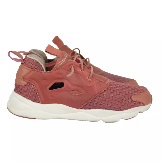 Reebok Womens Furylite Running Shoes Pink V68870 Low Top Lace Up Breathable 7M