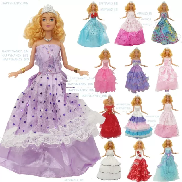 Any 30 pc Popular dresses&30 pair shoes@BEST.Barbie Doll Sized Clothes/Accessory