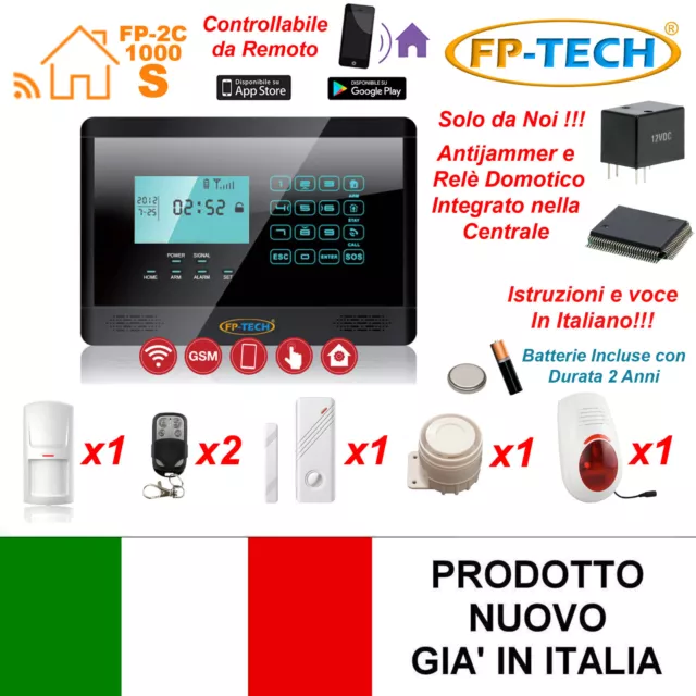 Antifurto Allarme Touch Screen Casa Kit Combinatore Gsm Wireless Con Sirena W03