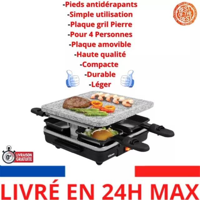 NATURAMIX - Appareil à raclette 4 personnes 750w + grill racwood4