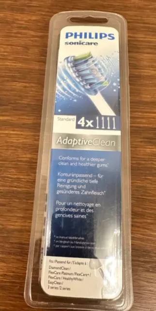 Brandneu in versiegelter Verpackung Original 4er-Pack Philips Sonicare adaptive saubere Bürstenköpfe