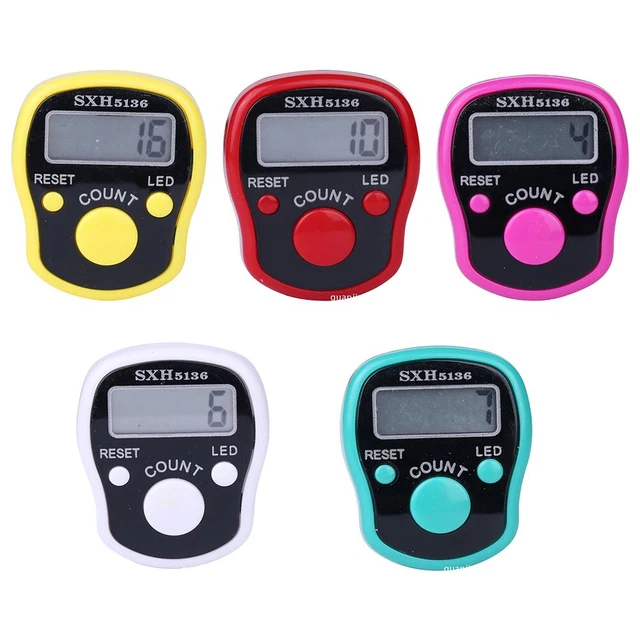 Contatore dita contapezzi regolabile dito mano indicatore luminoso LED con luce LED