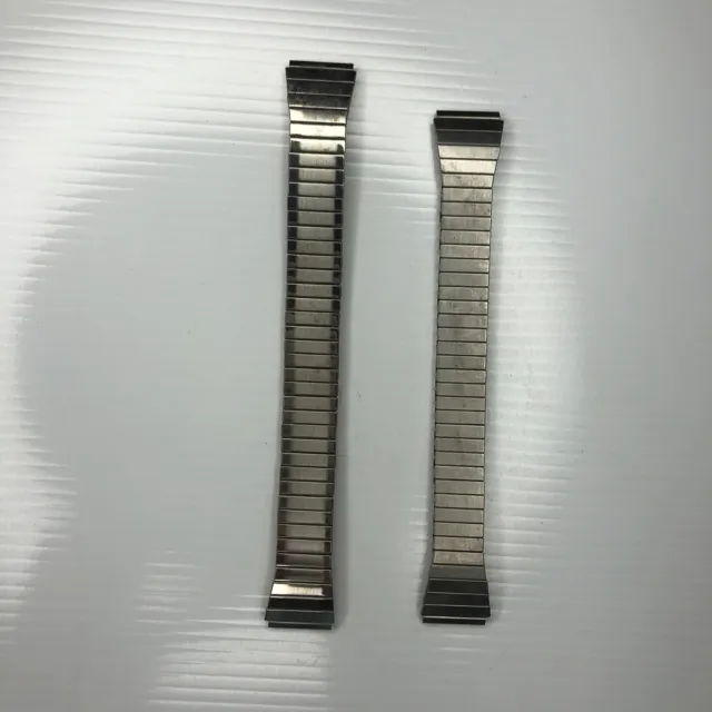 X12.26 Lot Stainless Silver Men Stretch Retro Watch Bands