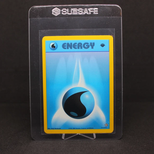 🌟 1st Edition Water Energy | Neo Genesis 111/111 | Moderately Played VG 🌟