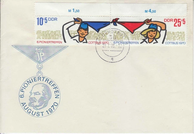 DDR MiNr.: 1596 / 1597  FDC Pioniertreffen